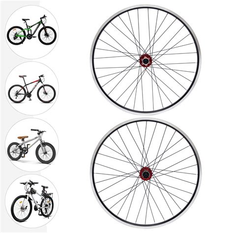 Mountain Wheelset 29 inch Red Hub Disc Brake Bicycle Wheels Front + Rear Wheel 29 Inch Mountain ...