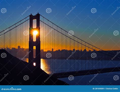 Sunset Over Golden Gate Bridge Stock Image - Image of urban, nature: 28169089