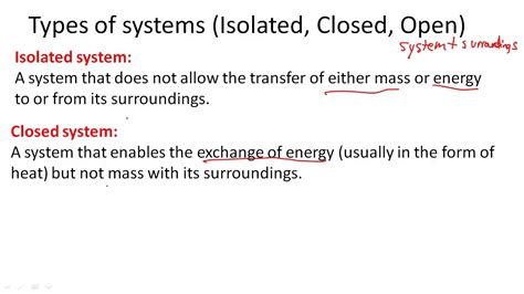 Types of systems (Isolated, Closed, Open) - YouTube