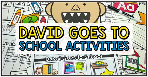 20 David Goes to School Activities and Craft for Back to School Rules - One Sharp Bunch