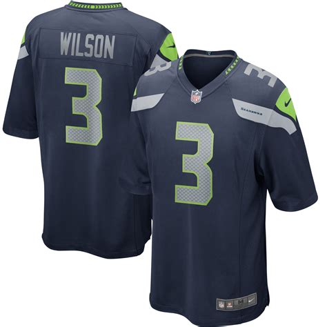 Football-NFL New Russell Wilson #3 Seattle Seahawks onField All Sewn ...