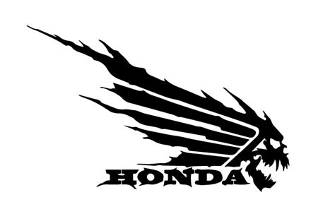 Honda Wing Skull Decal Sticker DXF File | Vectors File