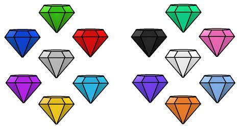 The Chaos Emeralds (All Colors) by SarahDeFroggo225 on DeviantArt