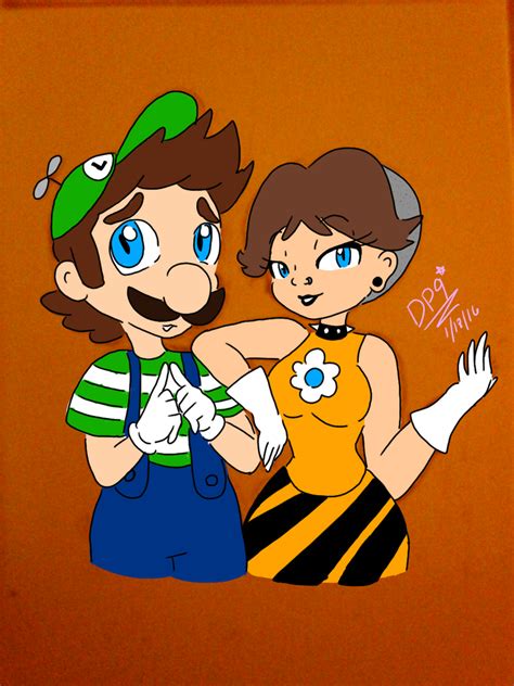 Luigi and daisy (HDD version) by PurqlePup on DeviantArt