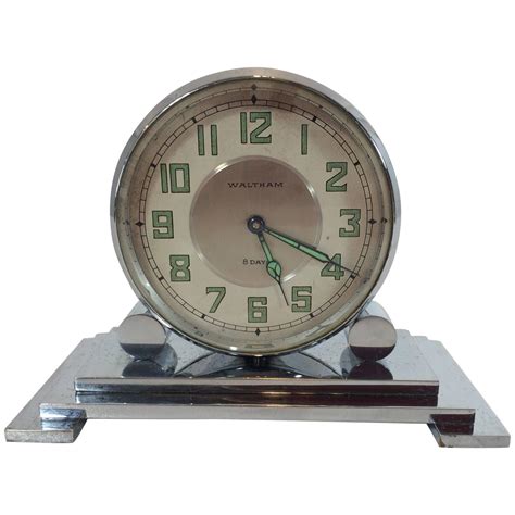 Waltham, 1930s, Partners Art Deco Desk Clock at 1stdibs
