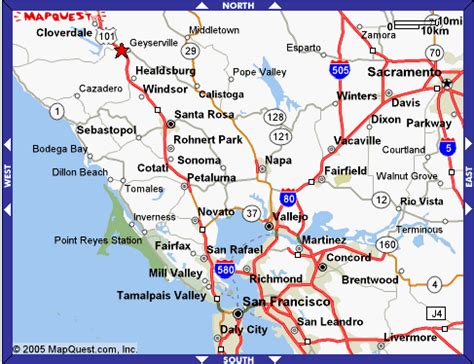 Petaluma California Map