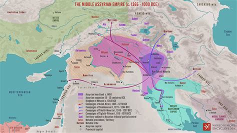 The Middle Assyrian Empire (c. 1365 - 1000 BCE) (Illustration) - World ...