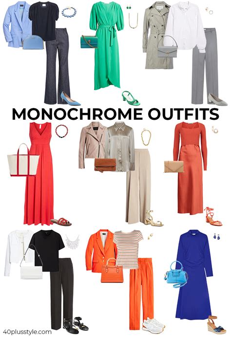 monochrome outfits that are stylish and colorful - 40+style