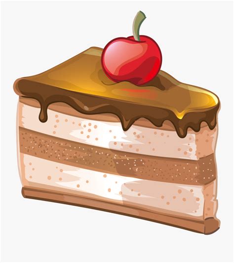 Transparent Slice Of Chocolate Cake Clipart - Cake Chocolate Vector Png ...