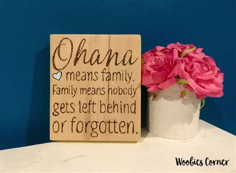 Ohana sign Ohana means family Family quote signs by WoobiesCorner