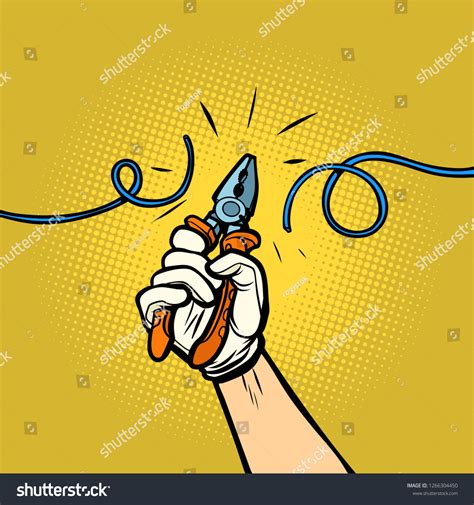 Wire Cutters Cut Wire Comic Cartoon Stock Vector (Royalty Free ...