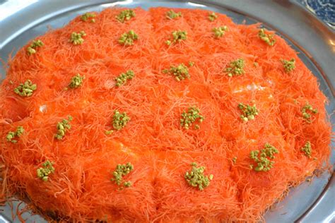 Knafeh [Sweet Cheese and Shredded Fillo Pastry] | Middle east recipes, Recipes, Cooking recipes