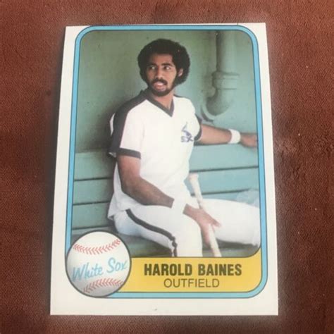 A 1981 Fleer Harold Baines Rookie Card # 346 | eBay