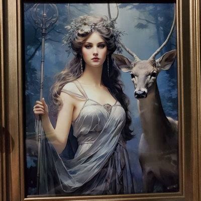 Goddess Artemis Diana Greek Mythology Folklore Mysticism Wicca Art ...