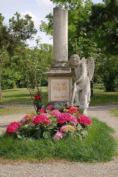 The gravestone of Wolfgang Amadeus Mozart (27. Januar 1756 in Salzburg ...