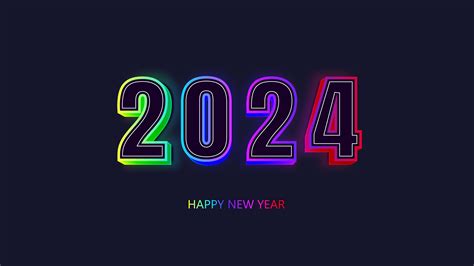 2024 Wallpaper 4K, Happy New Year, New year