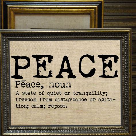 PEACE Dictionary DEFINITION Text Digital Download Burlap - Etsy