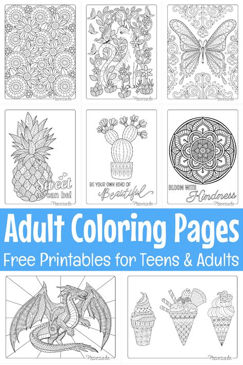 150 Adult Coloring Pages to Print for Free