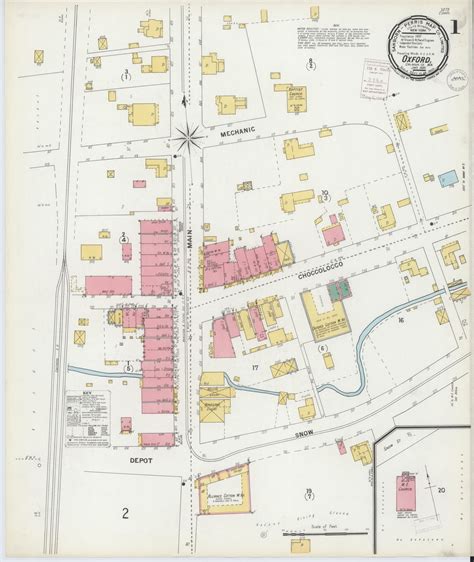 Oxford, Alabama 1900 - Old Map Alabama Fire Insurance Index - OLD MAPS