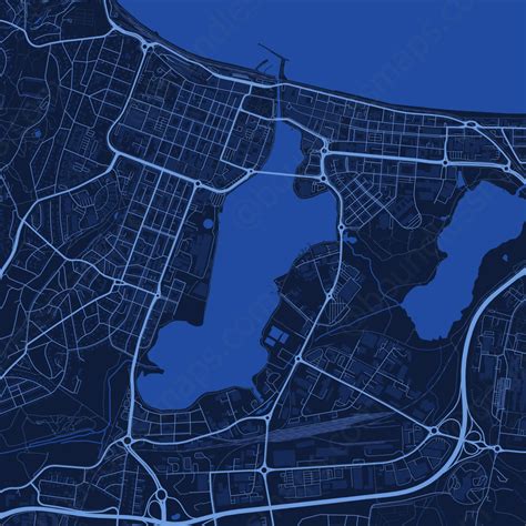 Jönköping - Dark Blue Vector Map | Boundless Maps