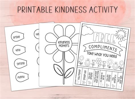 Printable Kindness Activity Kindness Craft Social Emotional Learning ...