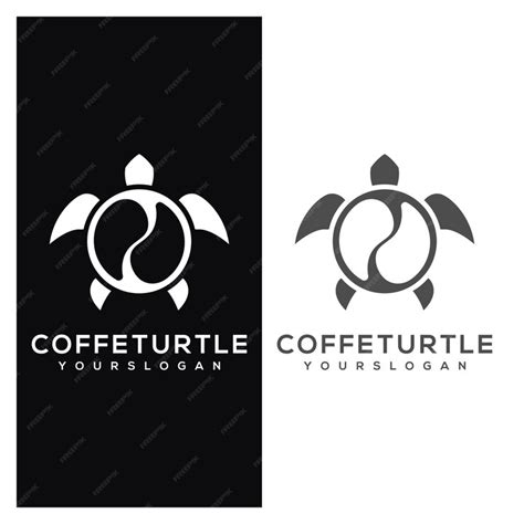 Premium Vector | Coffee turtle logo design vector