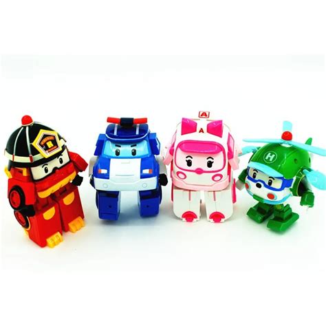 Aliexpress.com : Buy 4pcs/Set Transformation Robocar Poli Robot Car Toy ...