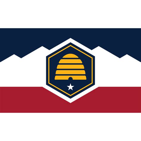 New Utah State Flag - Utah Beehive Flag 2024