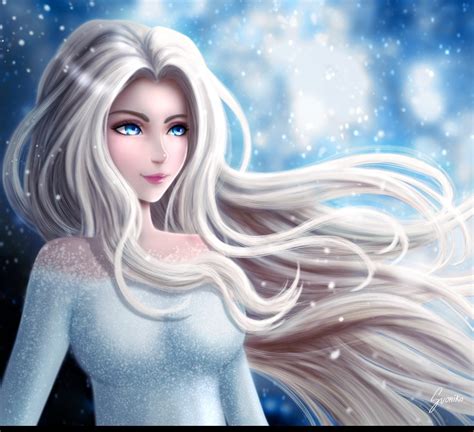 Elsa with her hair down : r/Frozen