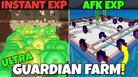 Minecraft Bedrock: ULTRA Guardian Farm Tutorial! Level 30 In 30 Seconds! 73,000 Items/Hour ...