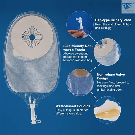 STO 1pc One-piece Urostomy Bag Urostomy Pouch for Urinary Stomas Nephrostomy Bladder Fistula ...