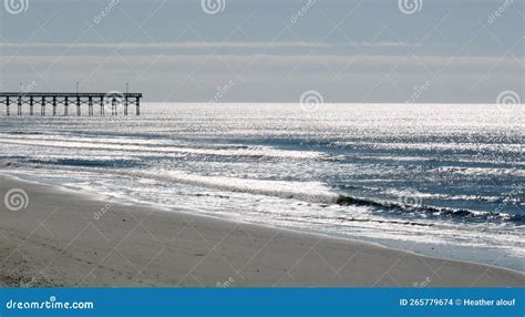 Holden beach pier morning stock photo. Image of pier - 265779674