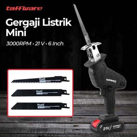 Jual Taffware Gergaji Listrik Mini Cordless Saw 3000RPM 21V 6