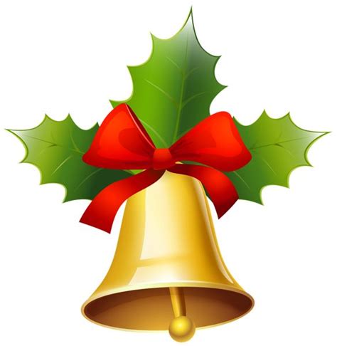 Golden Christmas Bell Clipart | Free PNG Image