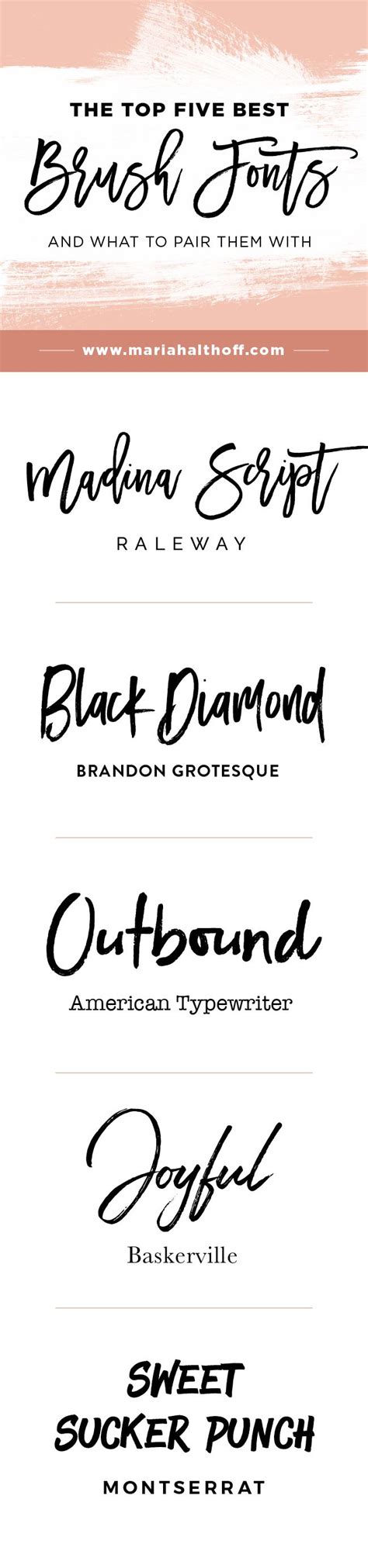 The Top Five Best Brush Fonts and How to Use Them — Mariah Althoff ...