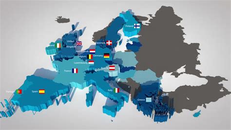 3d Animation Of Europe Map Formed By Individual Countries Stock Footage Video 5691287 - Shutterstock