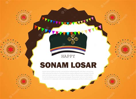 Premium Vector | Happy Losar festival of Nepal February 12, poster design.