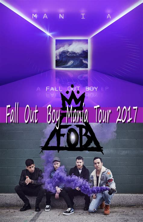 Fall Out Boy Mania Tour 13"x19" (32cm/49cm) Polyester Fabric Poster