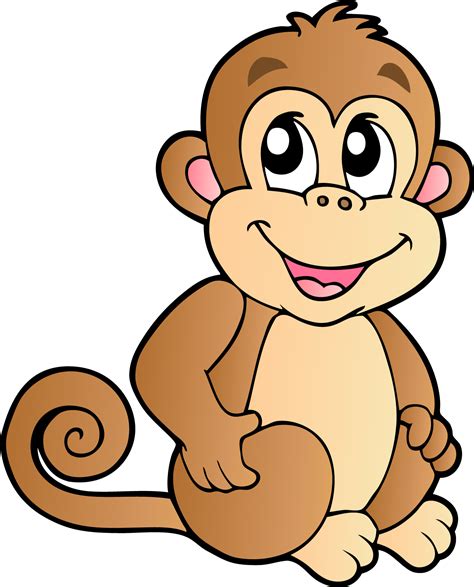 Monkey Cartoon Drawing Illustration - Transparent Background Monkey Clipart - Png Download ...