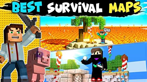 Top 5 minecraft survival maps download pe || Best Minecraft survival maps || minecraft survival ...