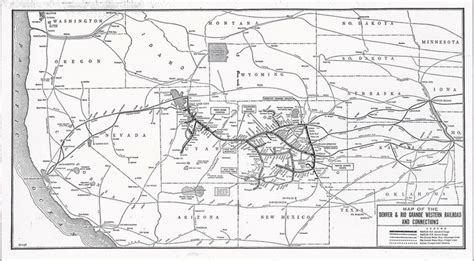 DRGW, Denver & Rio Grande Western Railroad, System Map, 1948 | System ...