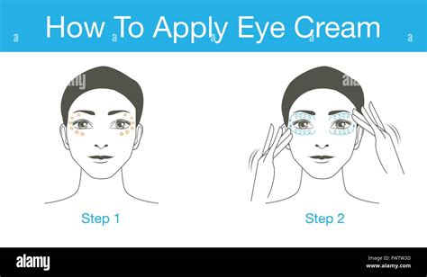 How to apply eye cream for eye skin treatment Stock Vector Image & Art ...