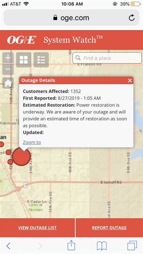 Oge Outage Map