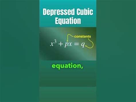 How to Depress a Cubic Equation #shorts - YouTube
