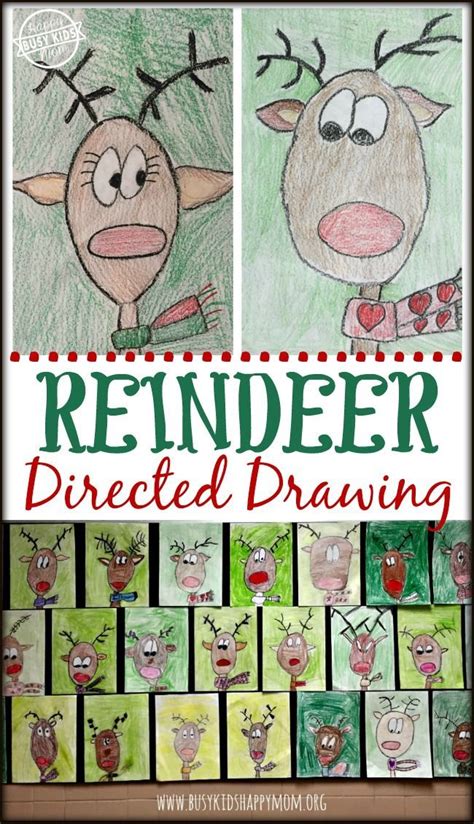 How to Draw a Reindeer: Easy Directed Drawing for Kids | Christmas ...