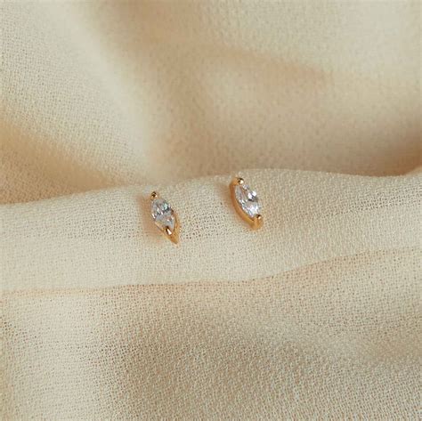 May Birthstone Gold Studs | Astrid & Miyu Earrings