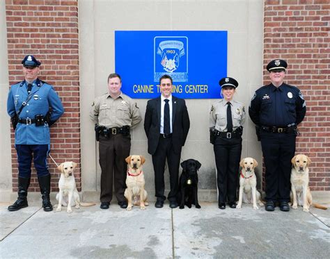 Connecticut State Police graduates electronic storage detection K9s