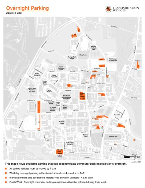 OVERNIGHT PARKING MAP | Transportation Services University of Maryland