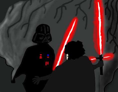 Kylo Ren VS Darth Vader cueva lado oscuro dagobah on Behance