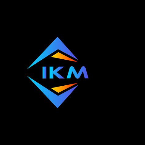 IKM abstract technology logo design on white background. IKM creative initials letter logo ...